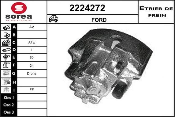 EAI 2224272 - Тормозной суппорт autospares.lv