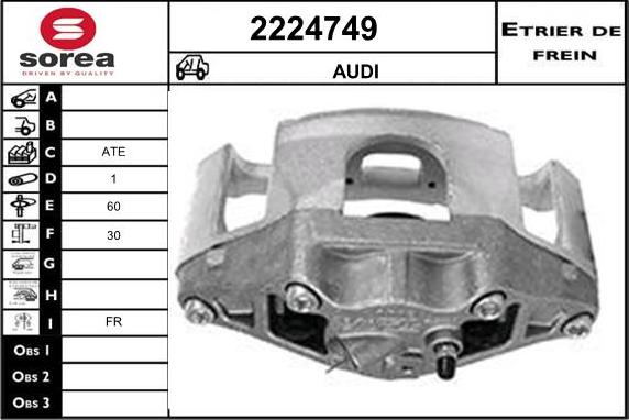 EAI 2224749 - Тормозной суппорт autospares.lv