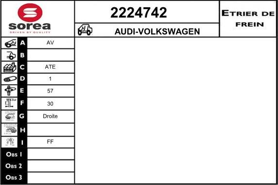 EAI 2224742 - Тормозной суппорт autospares.lv