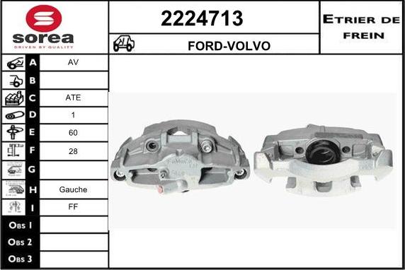 EAI 2224713 - Тормозной суппорт autospares.lv