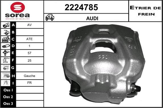 EAI 2224785 - Тормозной суппорт autospares.lv