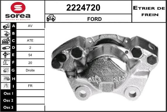 EAI 2224720 - Тормозной суппорт autospares.lv