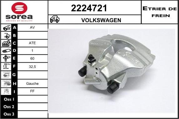 EAI 2224721 - Тормозной суппорт autospares.lv