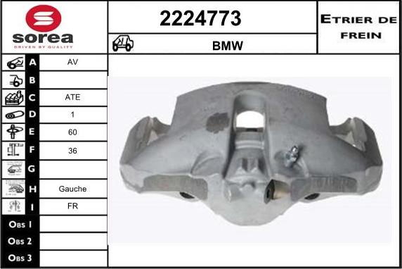 EAI 2224773 - Тормозной суппорт autospares.lv