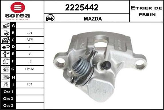 EAI 2225442 - Тормозной суппорт autospares.lv