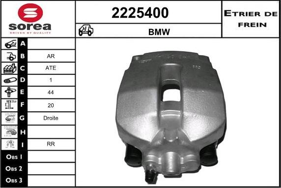 EAI 2225400 - Тормозной суппорт autospares.lv