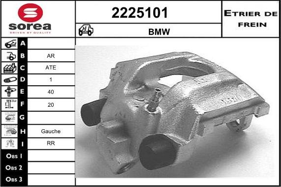 EAI 2225101 - Тормозной суппорт autospares.lv