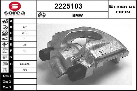 EAI 2225103 - Тормозной суппорт autospares.lv