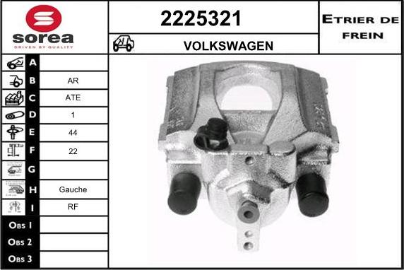 EAI 2225321 - Тормозной суппорт autospares.lv