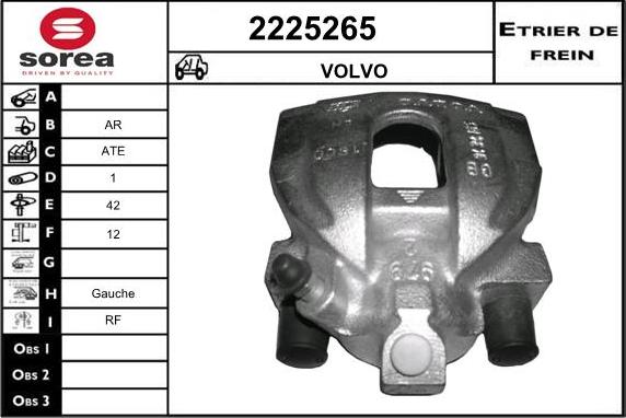 EAI 2225265 - Тормозной суппорт autospares.lv