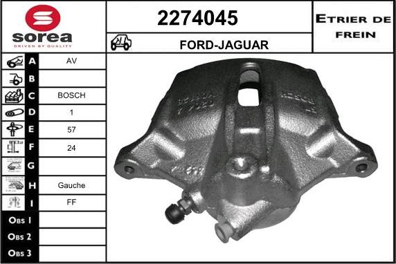 EAI 2274045 - Тормозной суппорт autospares.lv