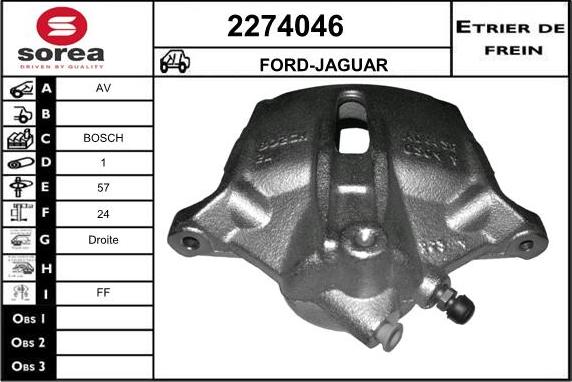 EAI 2274046 - Тормозной суппорт autospares.lv