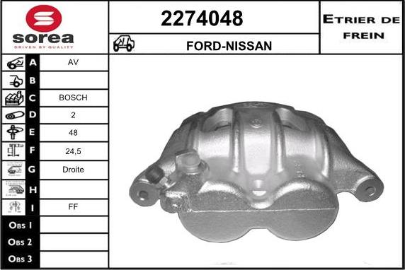 EAI 2274048 - Тормозной суппорт autospares.lv