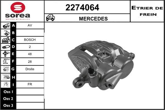 EAI 2274064 - Тормозной суппорт autospares.lv