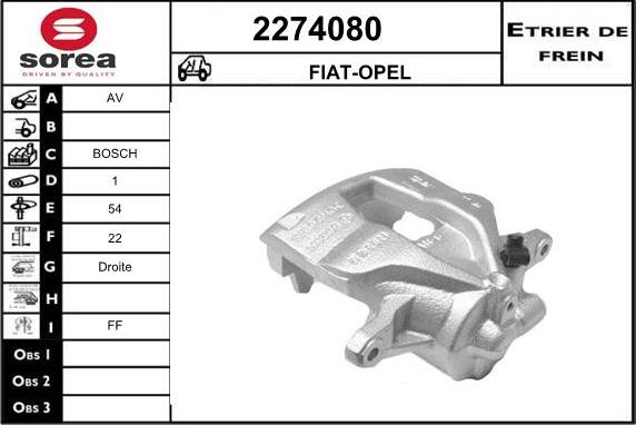 EAI 2274080 - Тормозной суппорт autospares.lv