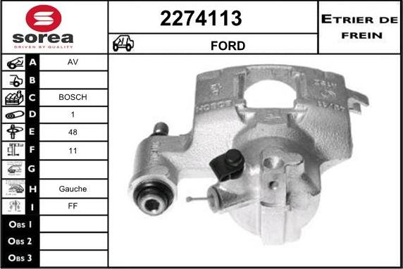 EAI 2274113 - Тормозной суппорт autospares.lv