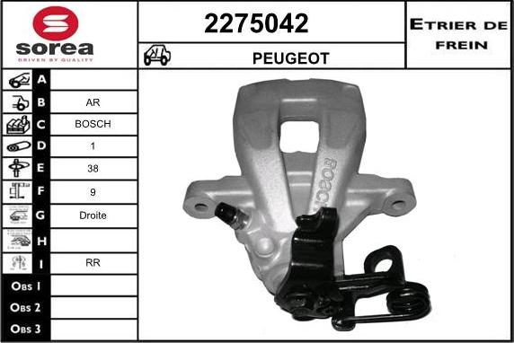 EAI 2275042 - Тормозной суппорт autospares.lv