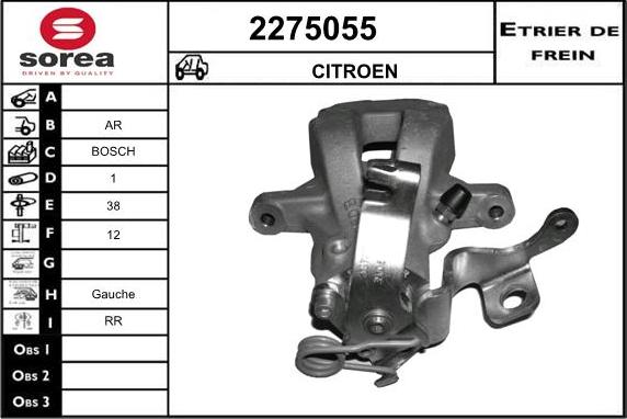 EAI 2275055 - Тормозной суппорт autospares.lv