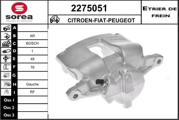 EAI 2275051 - Тормозной суппорт autospares.lv