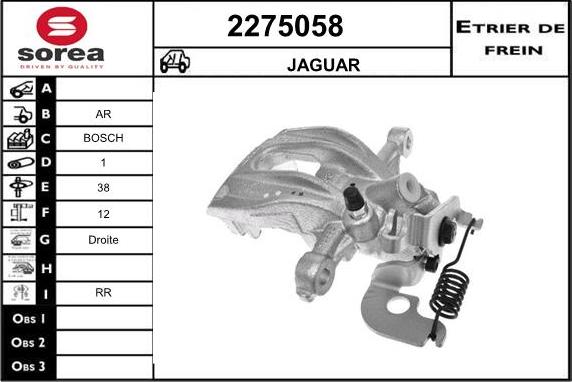 EAI 2275058 - Тормозной суппорт autospares.lv