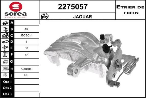 EAI 2275057 - Тормозной суппорт autospares.lv