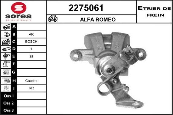 EAI 2275061 - Тормозной суппорт autospares.lv