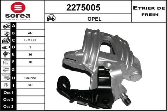 EAI 2275005 - Тормозной суппорт autospares.lv