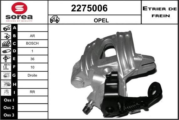 EAI 2275006 - Тормозной суппорт autospares.lv