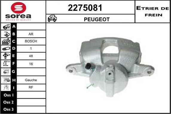 EAI 2275081 - Тормозной суппорт autospares.lv