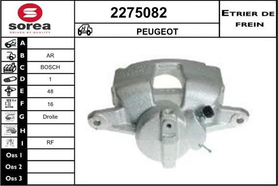 EAI 2275082 - Тормозной суппорт autospares.lv