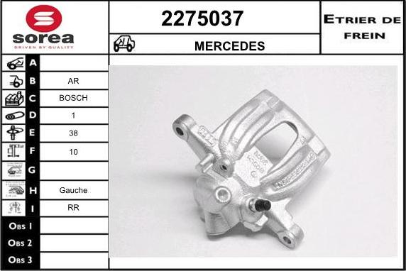 EAI 2275037 - Тормозной суппорт autospares.lv