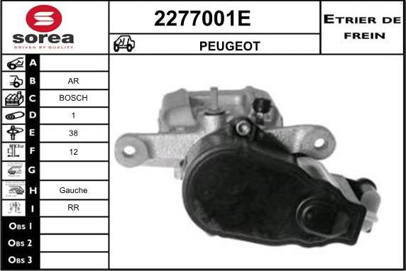 EAI 2277001E - Тормозной суппорт autospares.lv