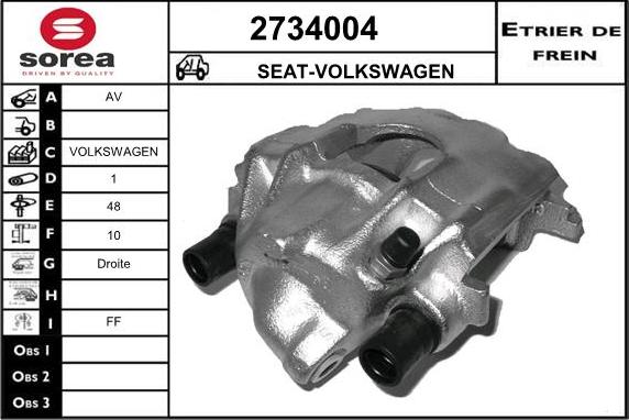 EAI 2734004 - Тормозной суппорт autospares.lv