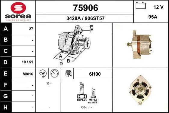 EAI 75906 - Генератор autospares.lv