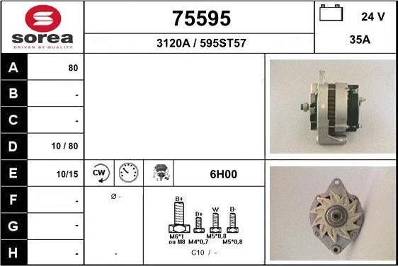 EAI 75595 - Генератор autospares.lv