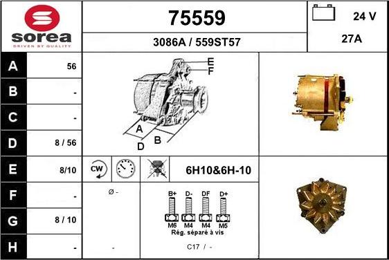 EAI 75559 - Генератор autospares.lv