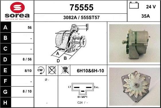 EAI 75555 - Генератор autospares.lv