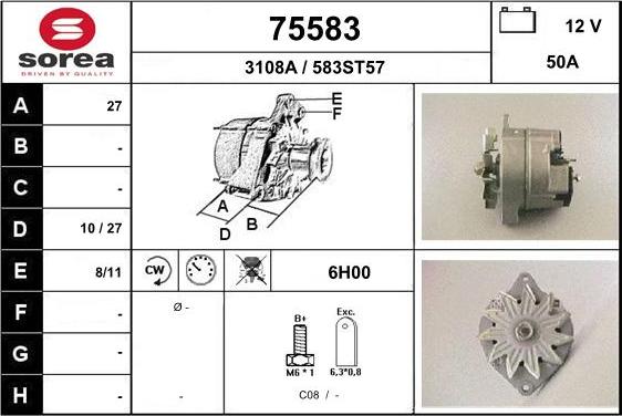 EAI 75583 - Генератор autospares.lv