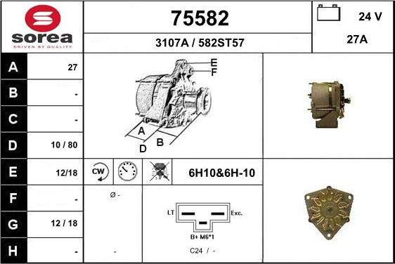 EAI 75582 - Генератор autospares.lv