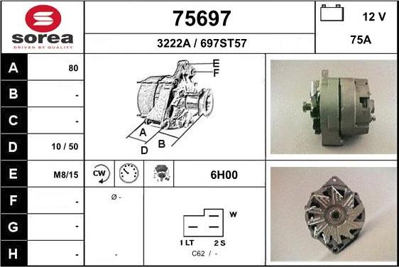 EAI 75697 - Генератор autospares.lv