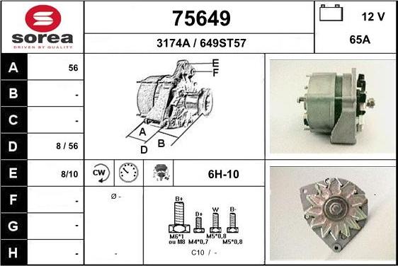 EAI 75649 - Генератор autospares.lv