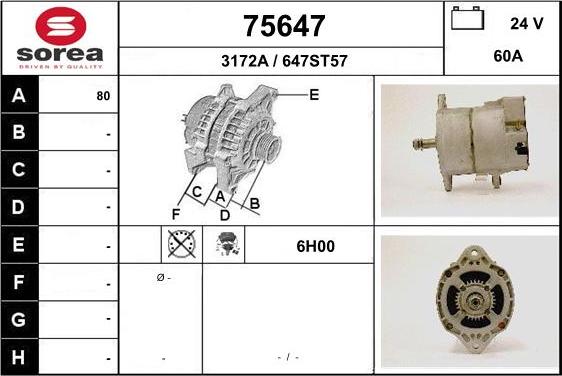 EAI 75647 - Генератор autospares.lv