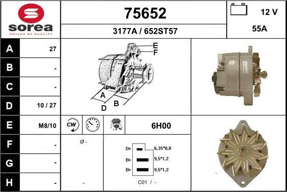 EAI 75652 - Генератор autospares.lv