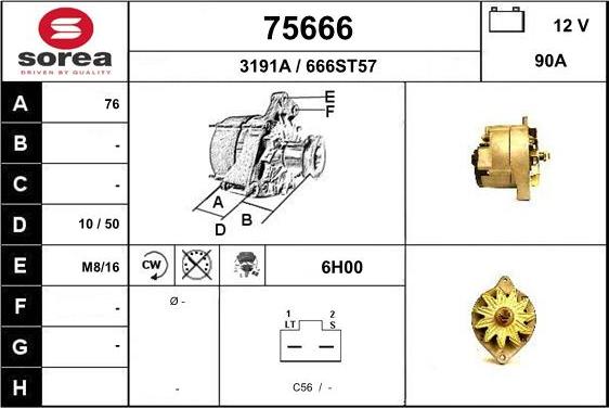 EAI 75666 - Генератор autospares.lv