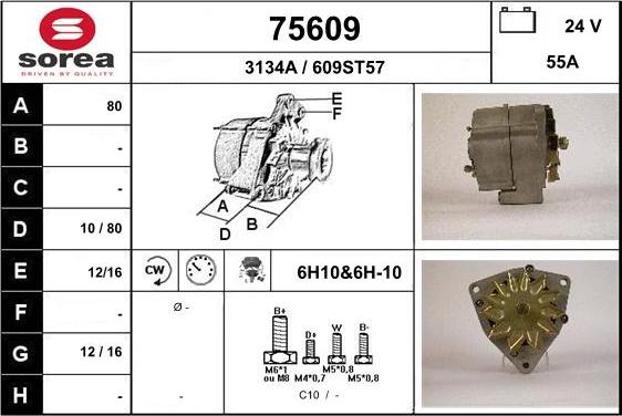 EAI 75609 - Генератор autospares.lv