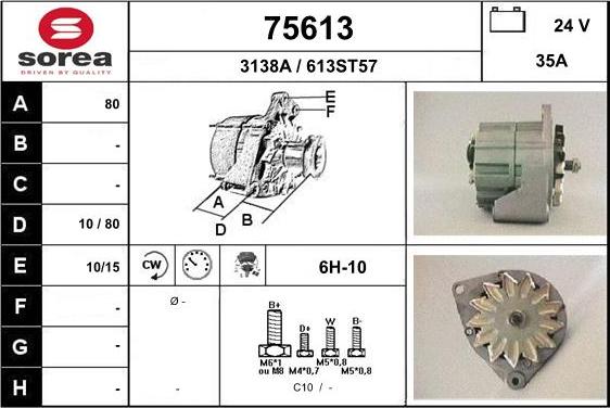 EAI 75613 - Генератор autospares.lv