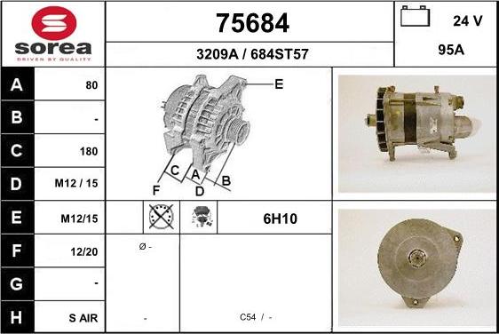 EAI 75684 - Генератор autospares.lv