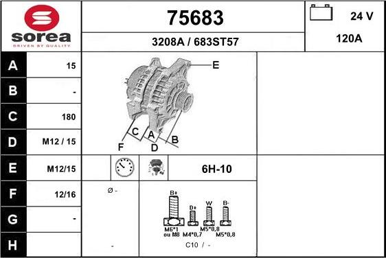 EAI 75683 - Генератор autospares.lv