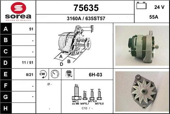 EAI 75635 - Генератор autospares.lv