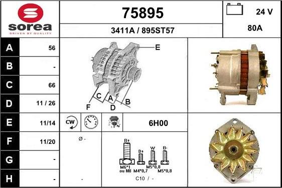 EAI 75895 - Генератор autospares.lv